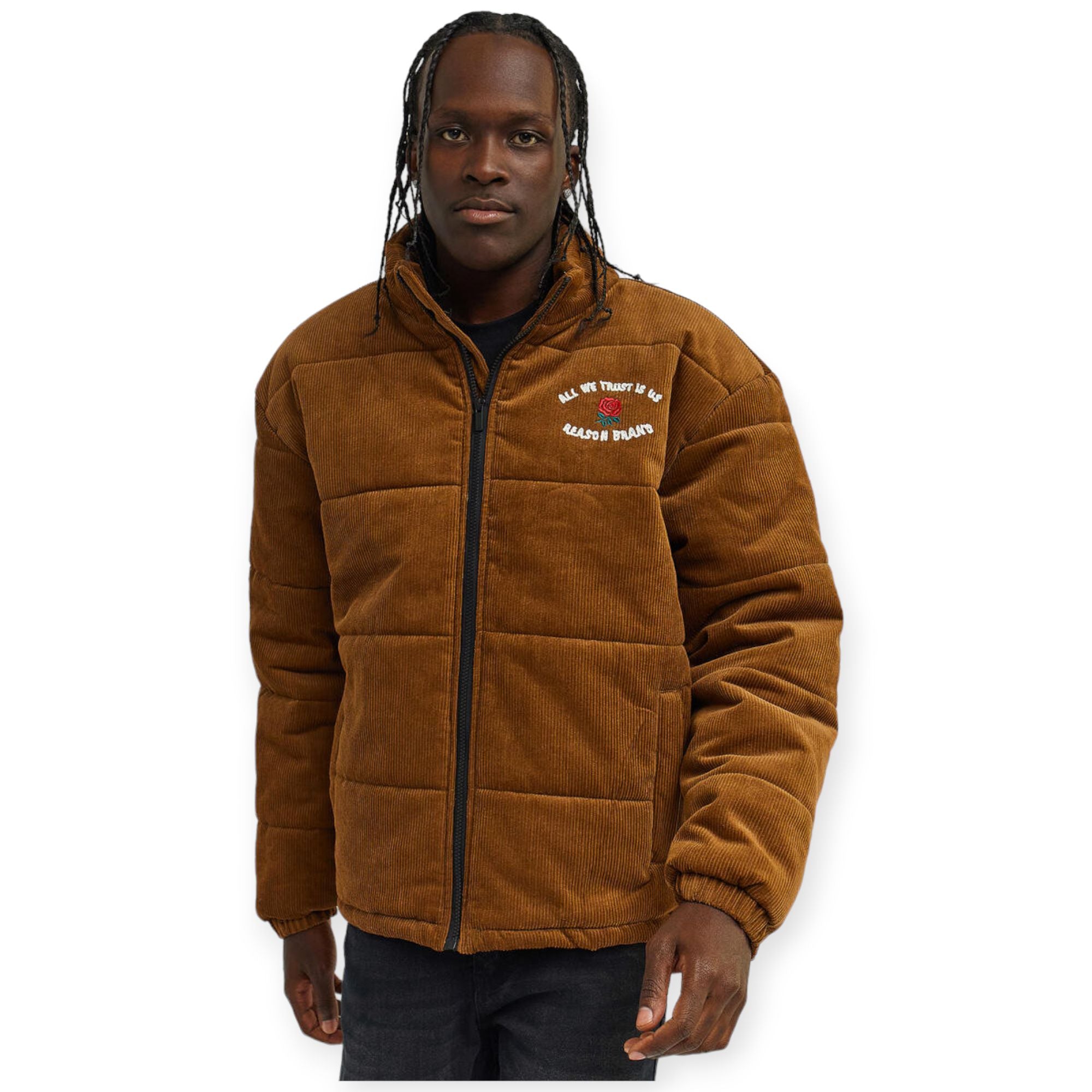 Reason Men Newport Corduroy Puffer Jacket(Bronze)-Nexus Clothing