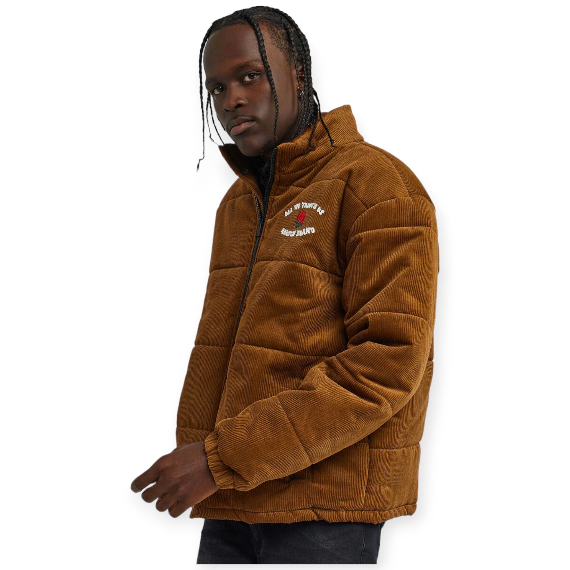 Reason Men Newport Corduroy Puffer Jacket(Bronze)-Nexus Clothing