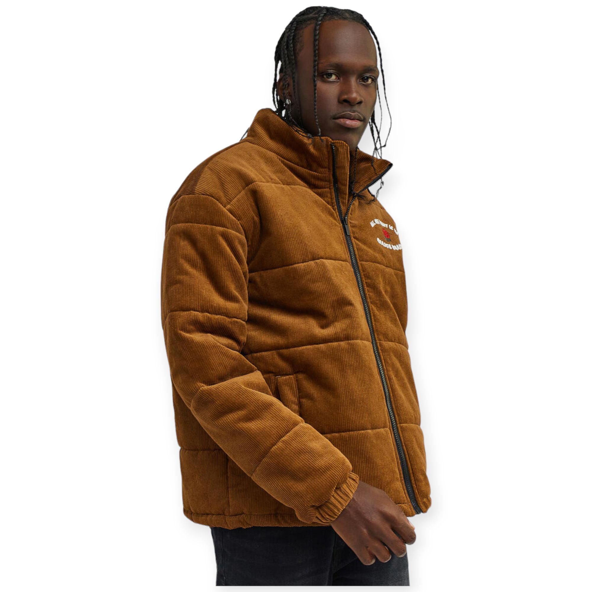 Reason Men Newport Corduroy Puffer Jacket(Bronze)-Nexus Clothing