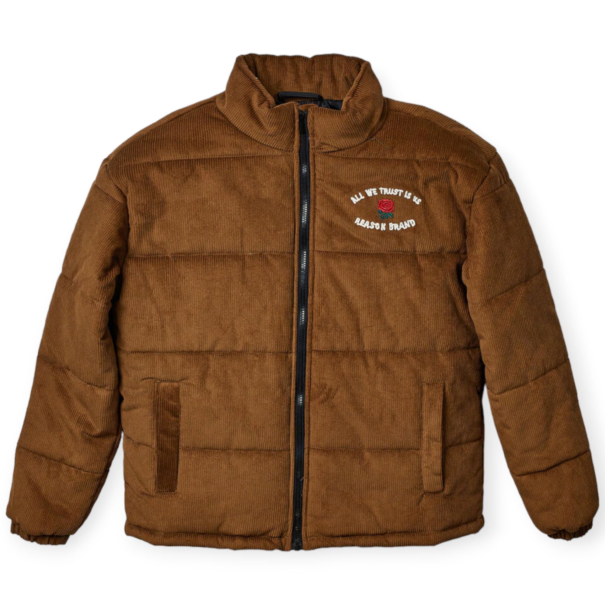 Reason Men Newport Corduroy Puffer Jacket(Bronze)-Bronze-Small-Nexus Clothing