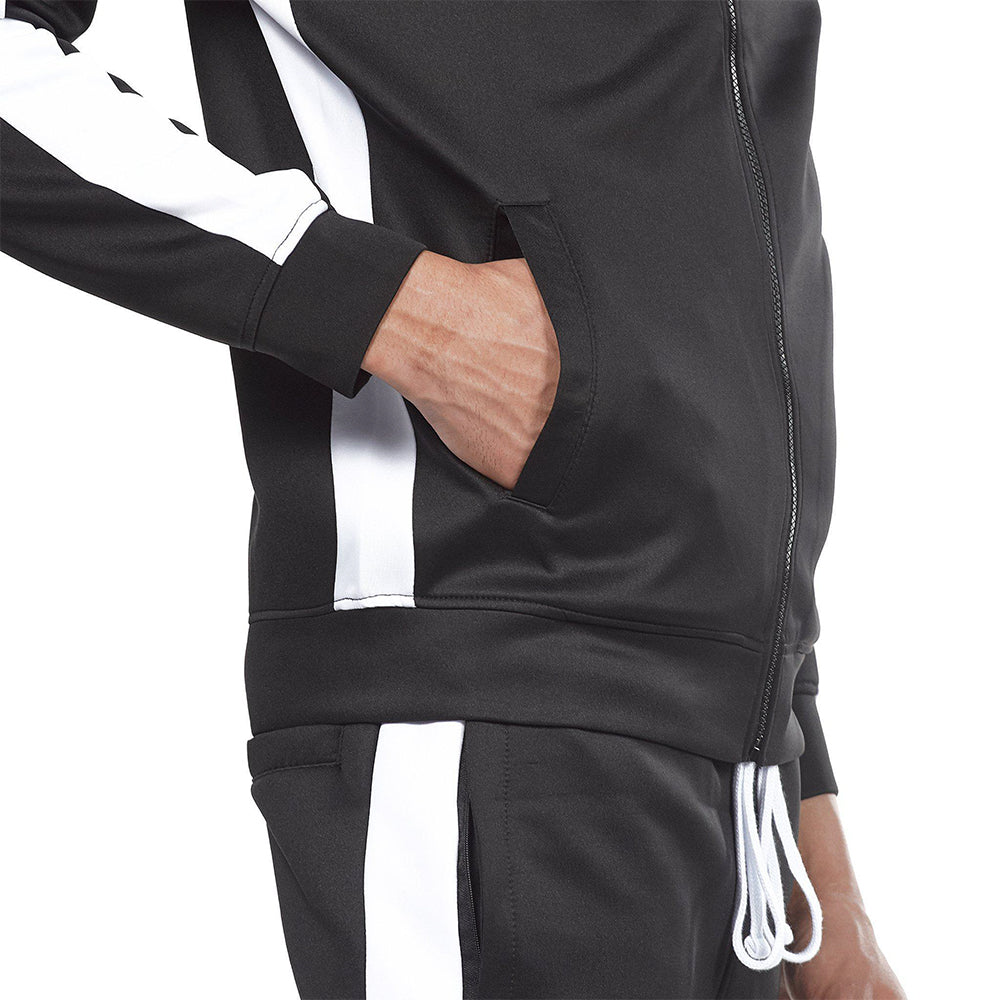 Rebel Minds Basic Track Jacket (Black White)-Nexus Clothing