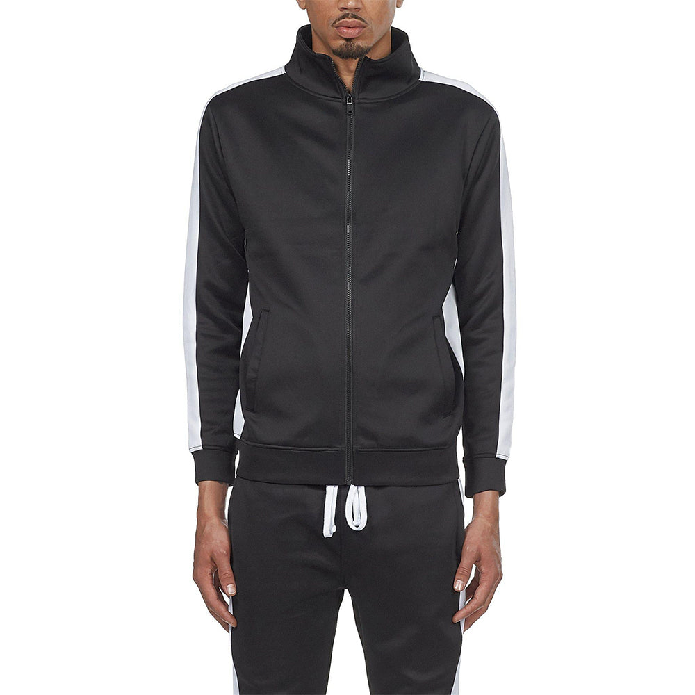 Rebel Minds Basic Track Jacket (Black White)-Black White-Small-Nexus Clothing