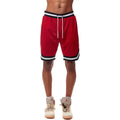 Rebel Minds Men Basic Solid Mesh Shorts Red