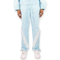 Rebel Minds Men Bent Stripes Nylon Pants-Light Blue