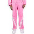 Rebel Minds Men Bent Stripes Nylon Pants pink