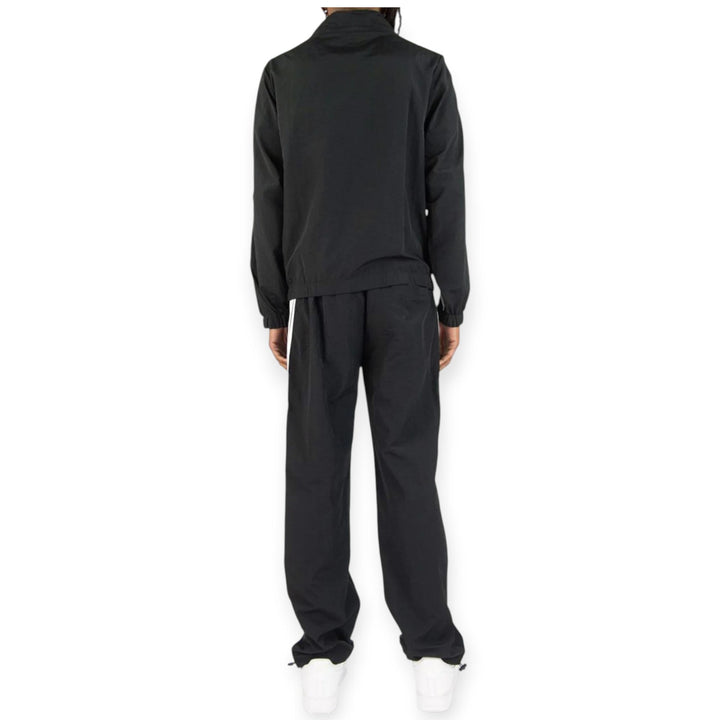 Rebel Minds Men Bent Stripes Nylon Windbreaker Jacket (Black)-Nexus Clothing