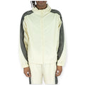 Rebel Minds Men Bent Stripes Nylon Windbreaker Jacket (Cream)