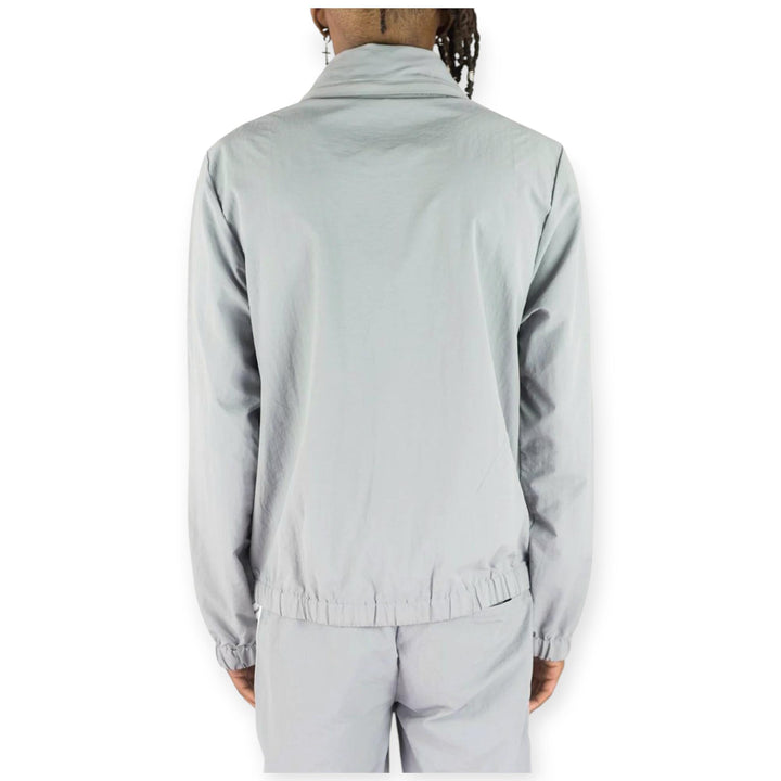 Rebel Minds Men Bent Stripes Nylon Windbreaker Jacket (Grey)-Nexus Clothing