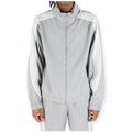 Rebel Minds Men Bent Stripes Nylon Windbreaker Jacket (Grey)