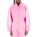 Rebel Minds Men Bent Stripes Nylon Windbreaker Jacket -Pink