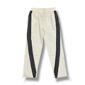 Rebel Minds Men Bent Stripes Nylong Pants (Cream)
