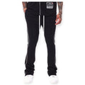 Rebel Minds Men Stacked Striped Track Pants (Black White)