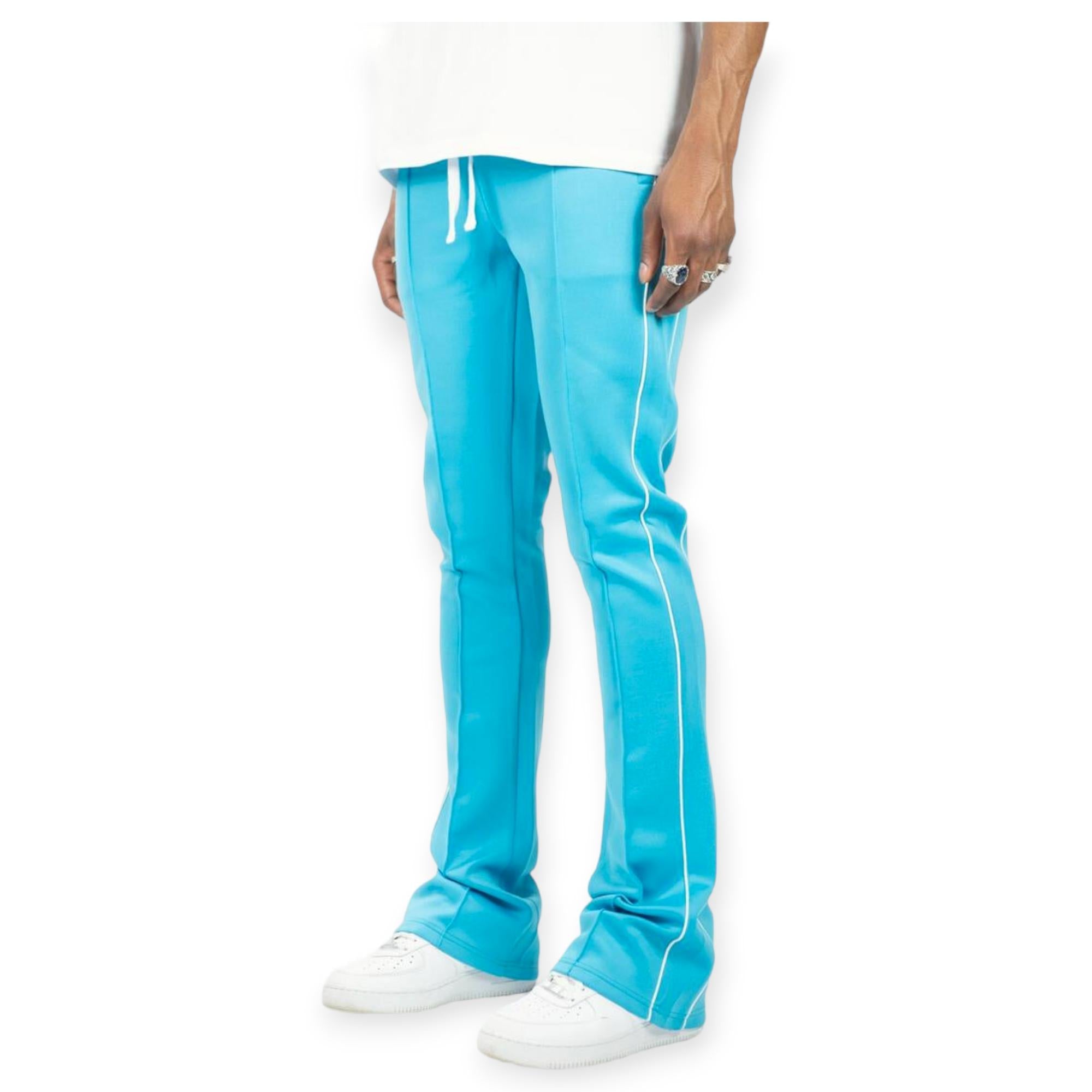 Rebel Minds Men Stacked Striped Track Pants (Light Blue White)-Light Blue White-Small-Nexus Clothing