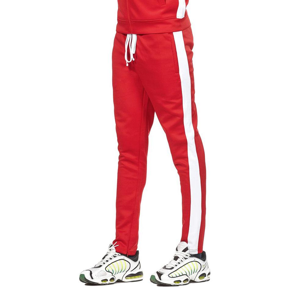 Rebel Minds Men Track Pants (Red White)-Red White-Small-Nexus Clothing