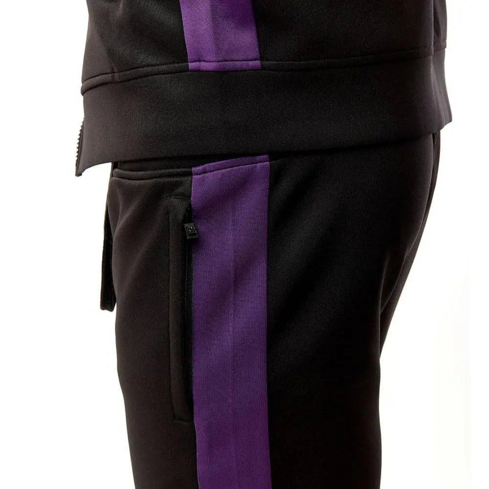 Rebel Minds Track Pants Black Purple-Nexus Clothing