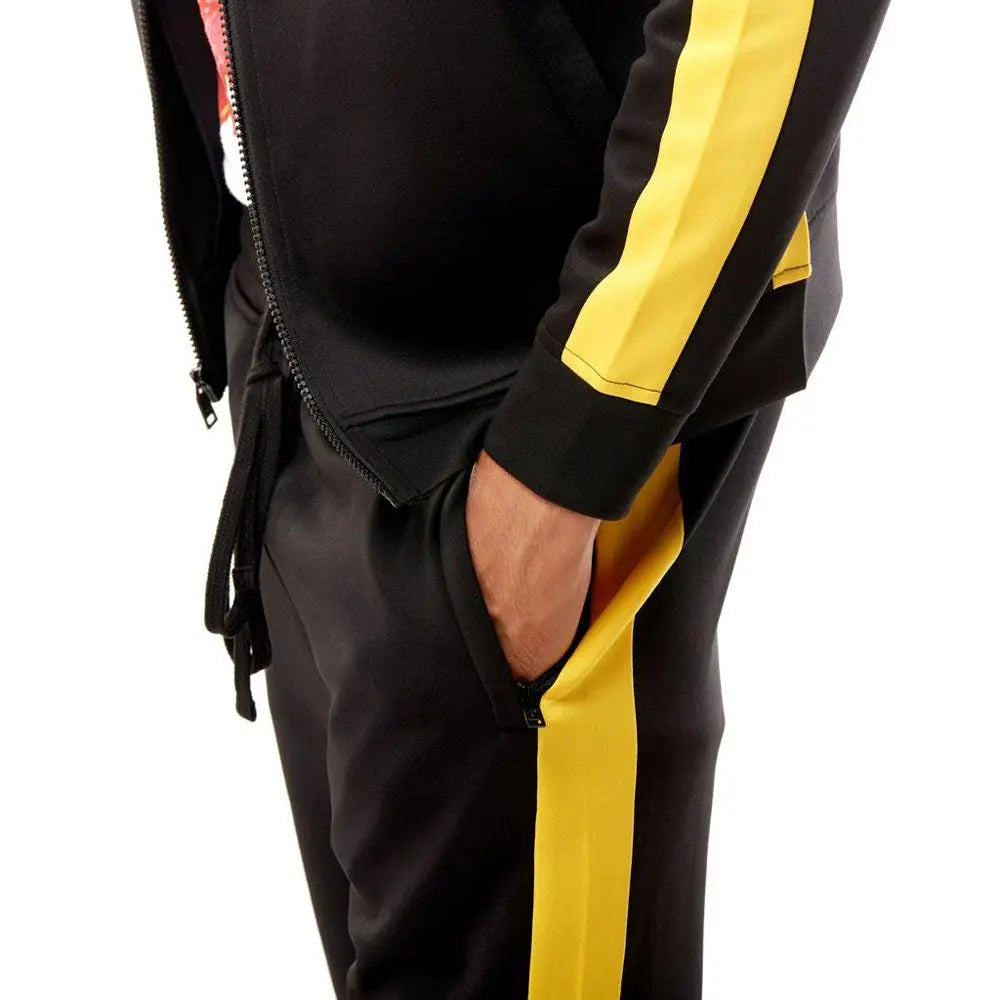 Rebel Minds Track Pants Black Yellow-Nexus Clothing