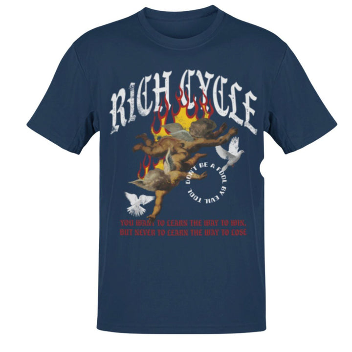 Rich Cycle Men Win Or Lose T-shirt (Navy)-Navy-Small-Nexus Clothing