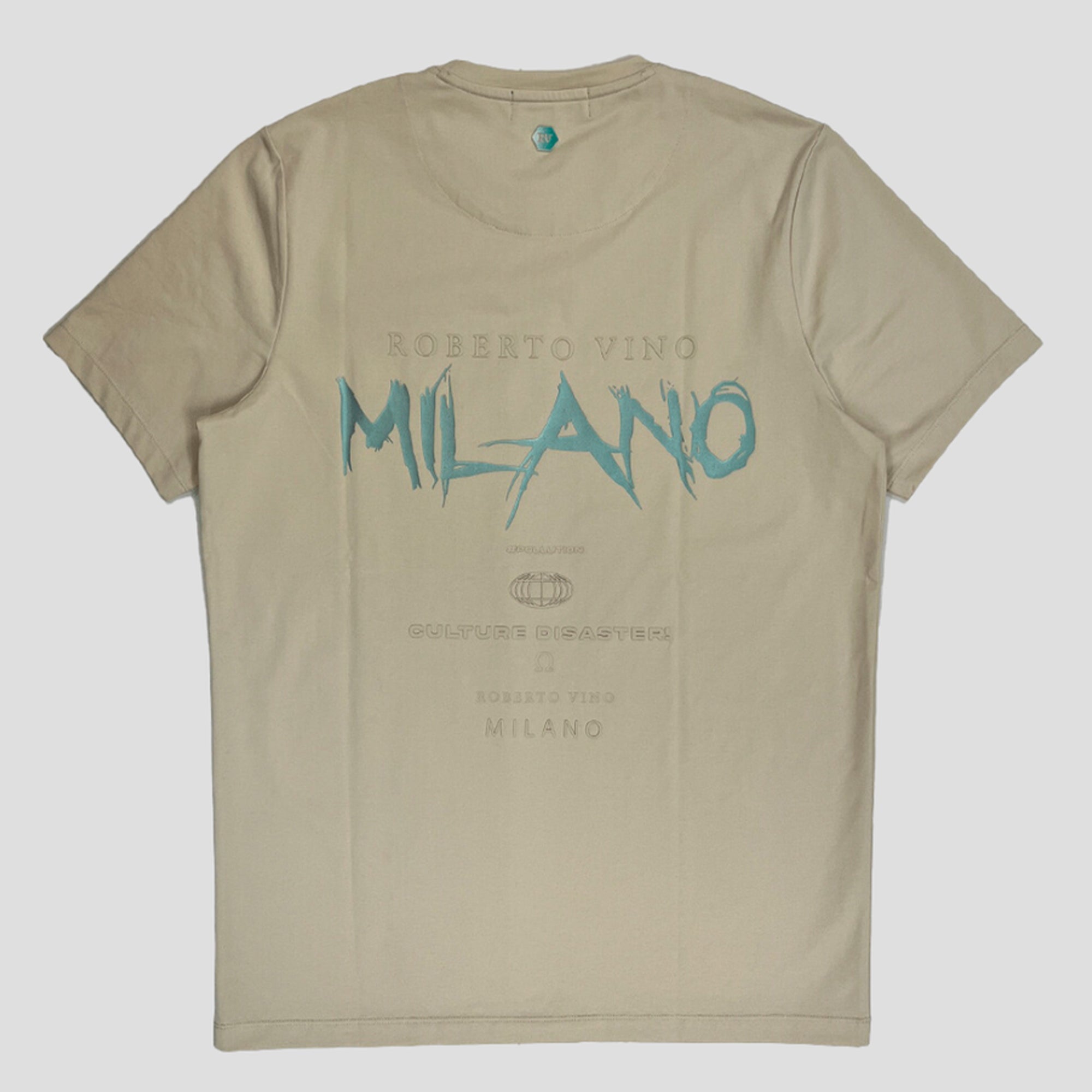 Roberto Vino Milano Men Milano T-Shirt (Beige)-Nexus Clothing