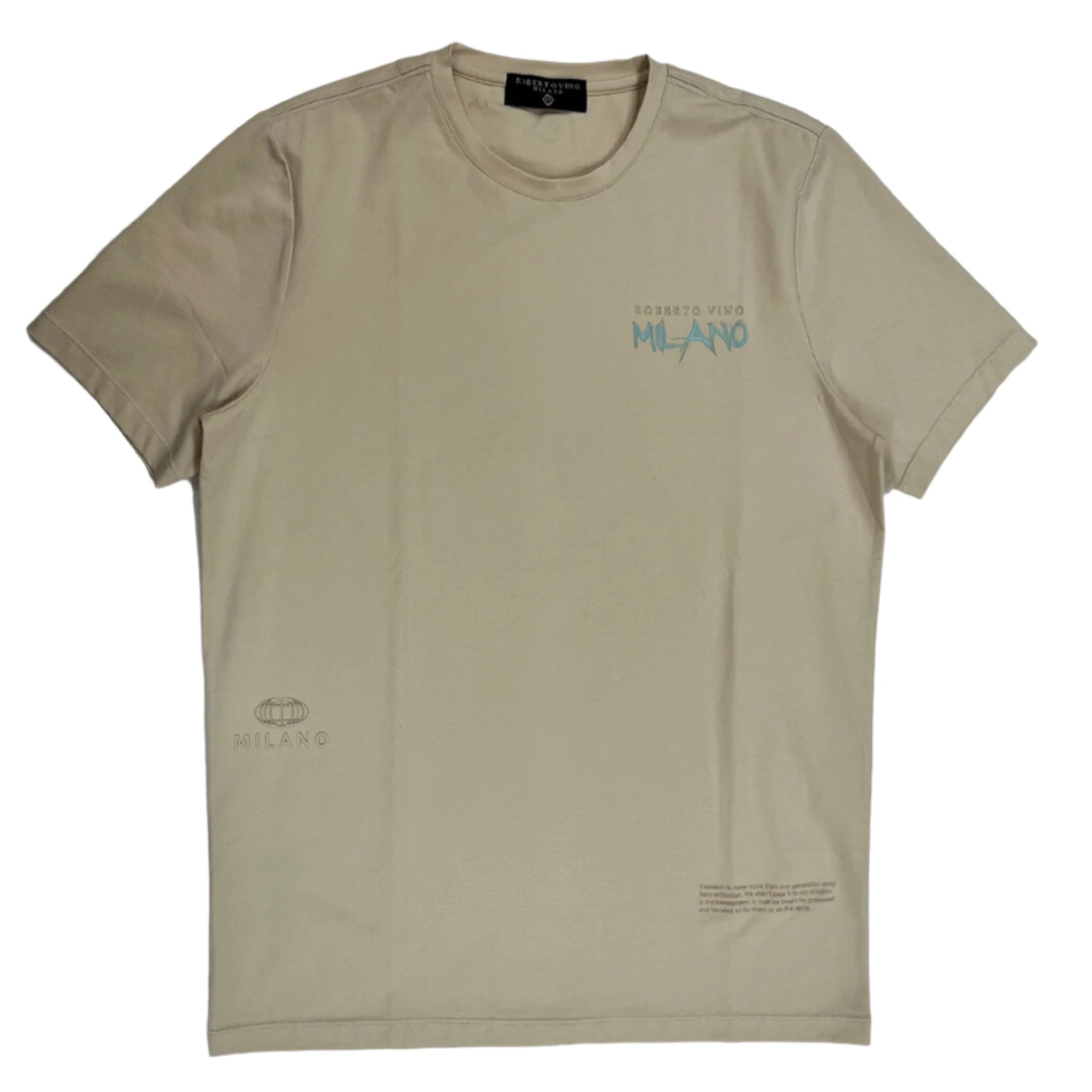 Roberto Vino Milano Men Milano T-Shirt (Beige)-Beige-Small-Nexus Clothing