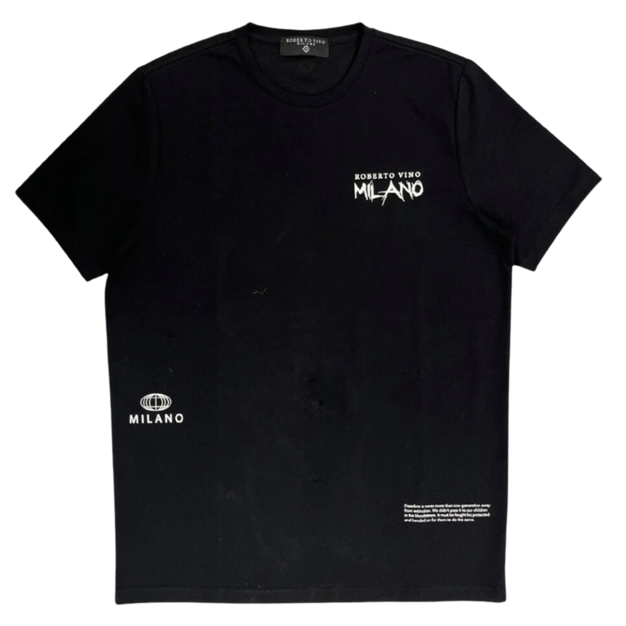 Roberto Vino Milano Men Milano T-Shirt (Black)-Black-Small-Nexus Clothing