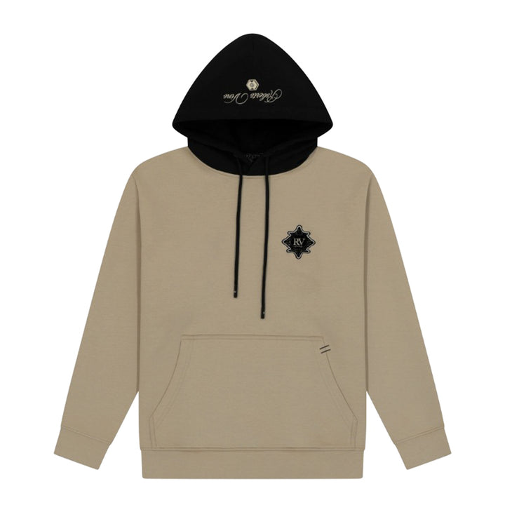 Roberto Vino Milano Men Strength Pull Over Hoodie (Beige)-Nexus Clothing