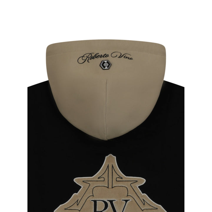 Roberto Vino Milano Men Strength Pull Over Hoodie (Black)-Nexus Clothing