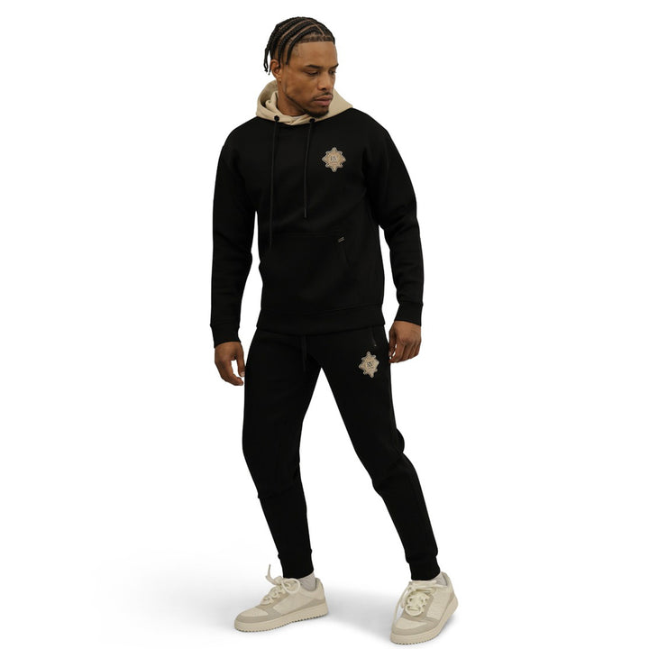 Roberto Vino Milano Men Strength Pull Over Hoodie (Black)-Nexus Clothing