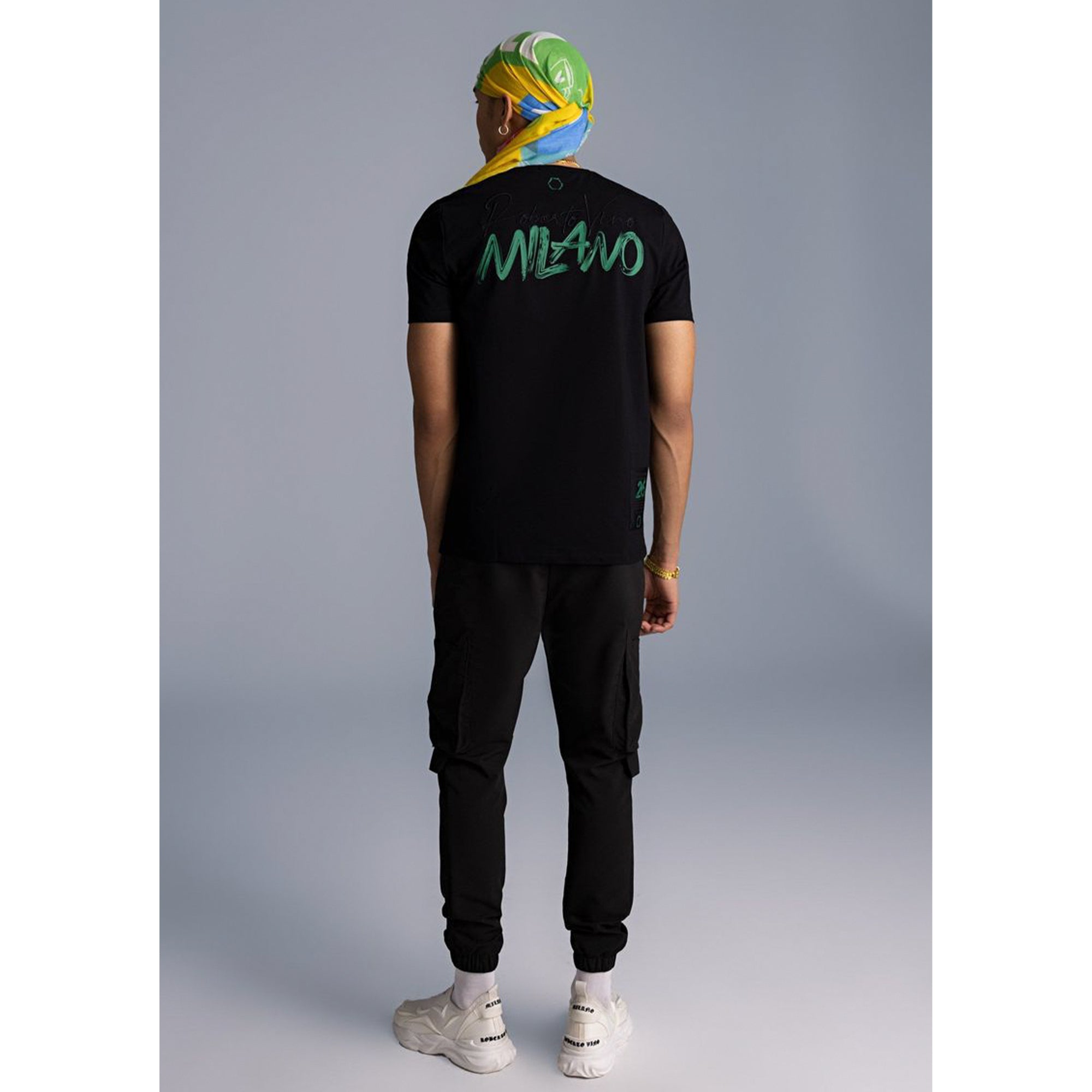 Roberto Vino Milano Men Vino Moda T-Shirt (Black)-Nexus Clothing