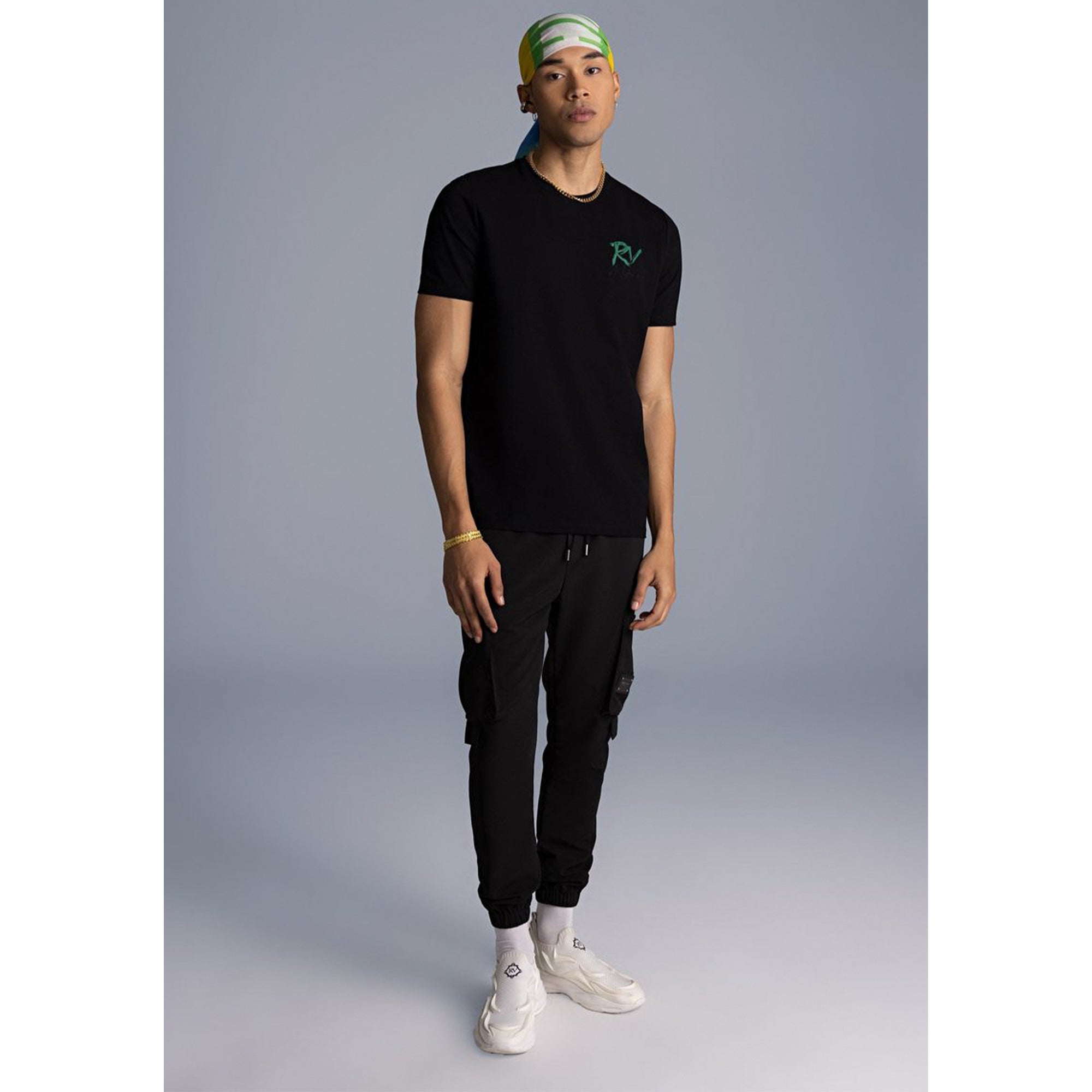 Roberto Vino Milano Men Vino Moda T-Shirt (Black)-Nexus Clothing