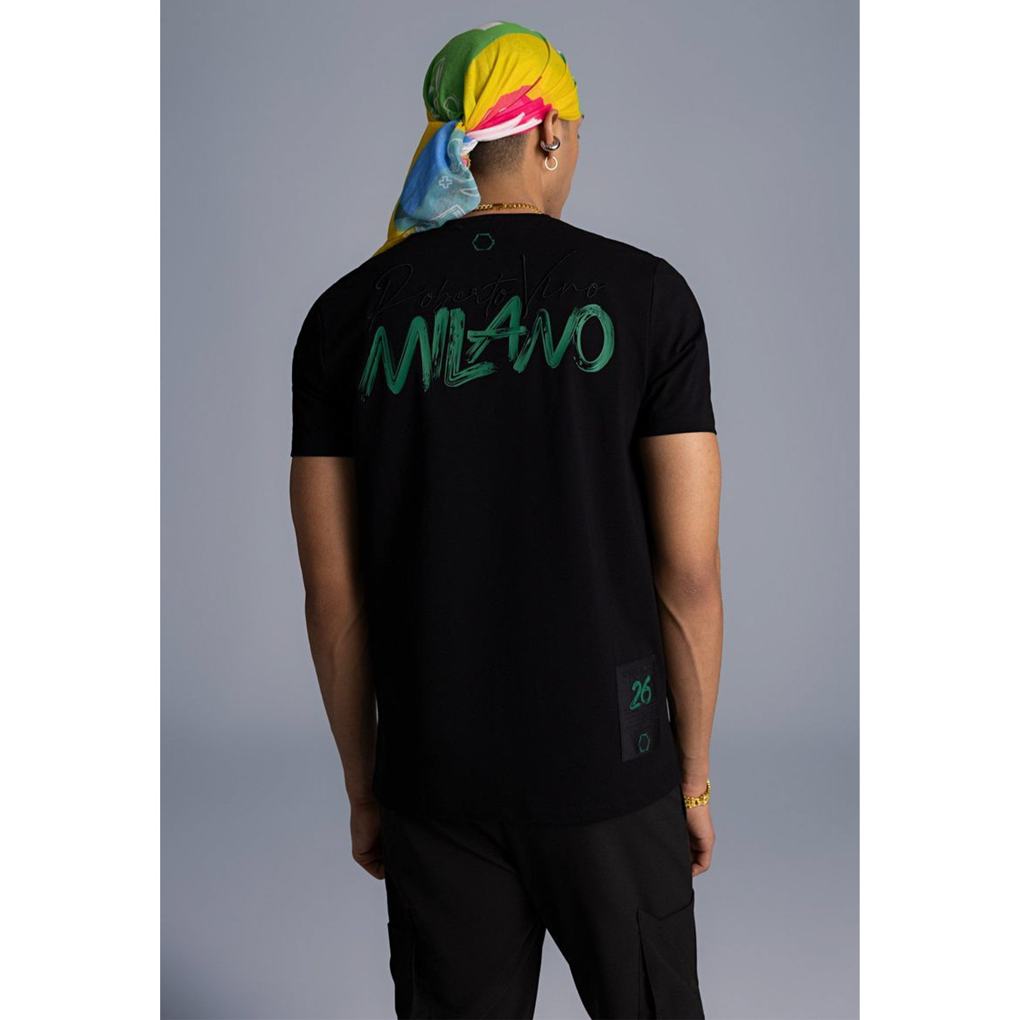 Roberto Vino Milano Men Vino Moda T-Shirt (Black)-Nexus Clothing