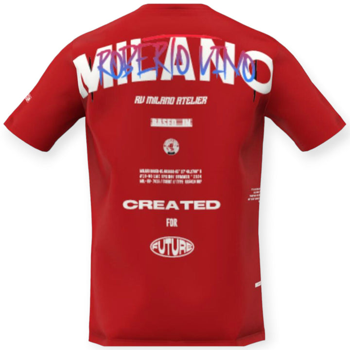 Roberto Vino Milano Milano Men Future T-Shirt(Red)-Red-Small-Nexus Clothing