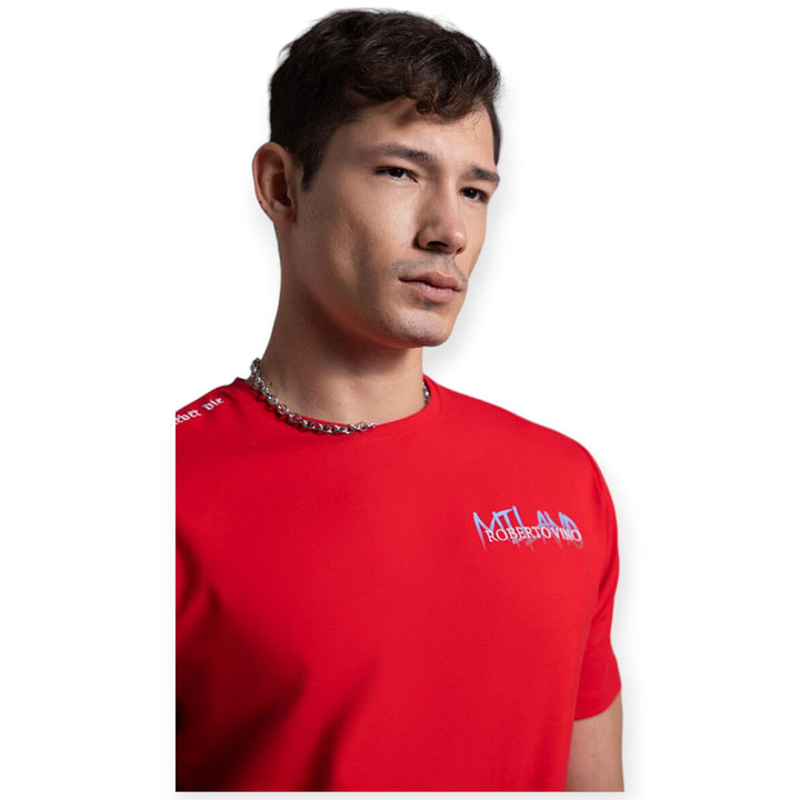 Roberto Vino Milano Milano Men Future T-Shirt(Red)-Nexus Clothing