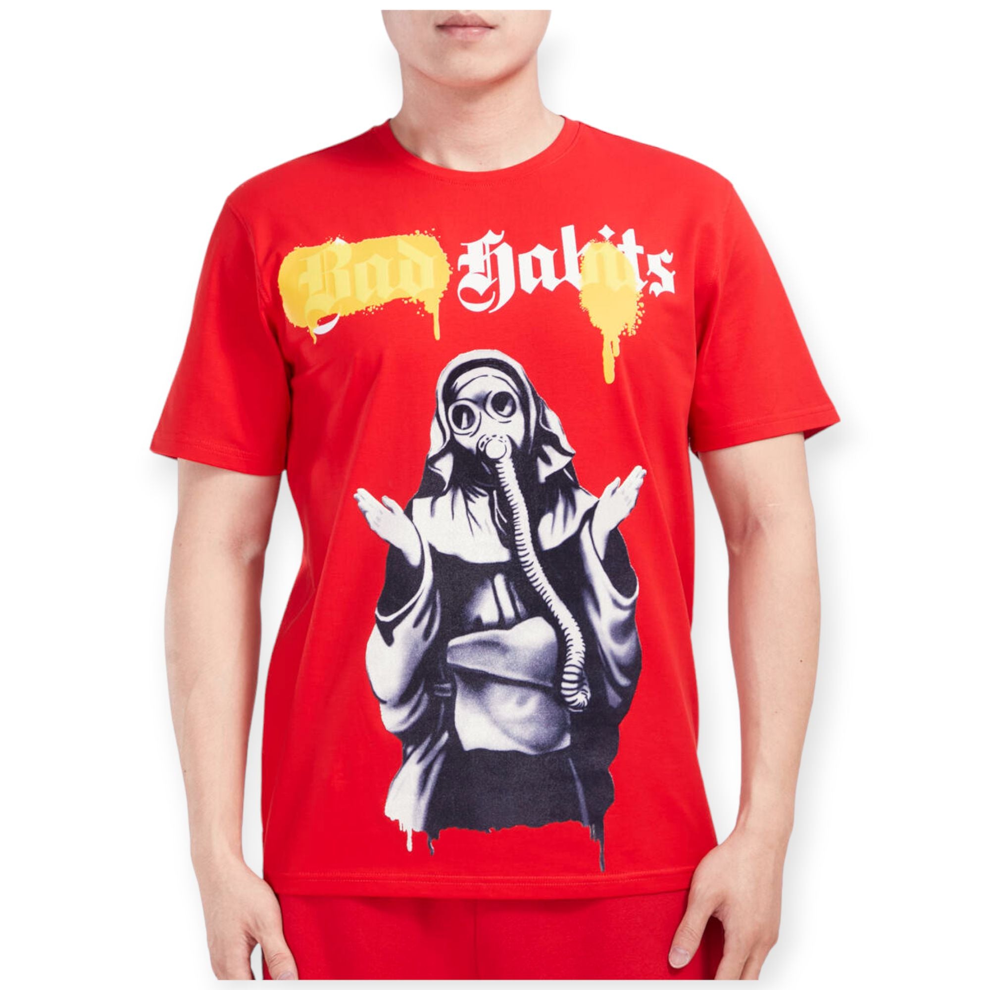 Roku Studio Men BAD HABITS NUN TEE (Red)-Nexus Clothing