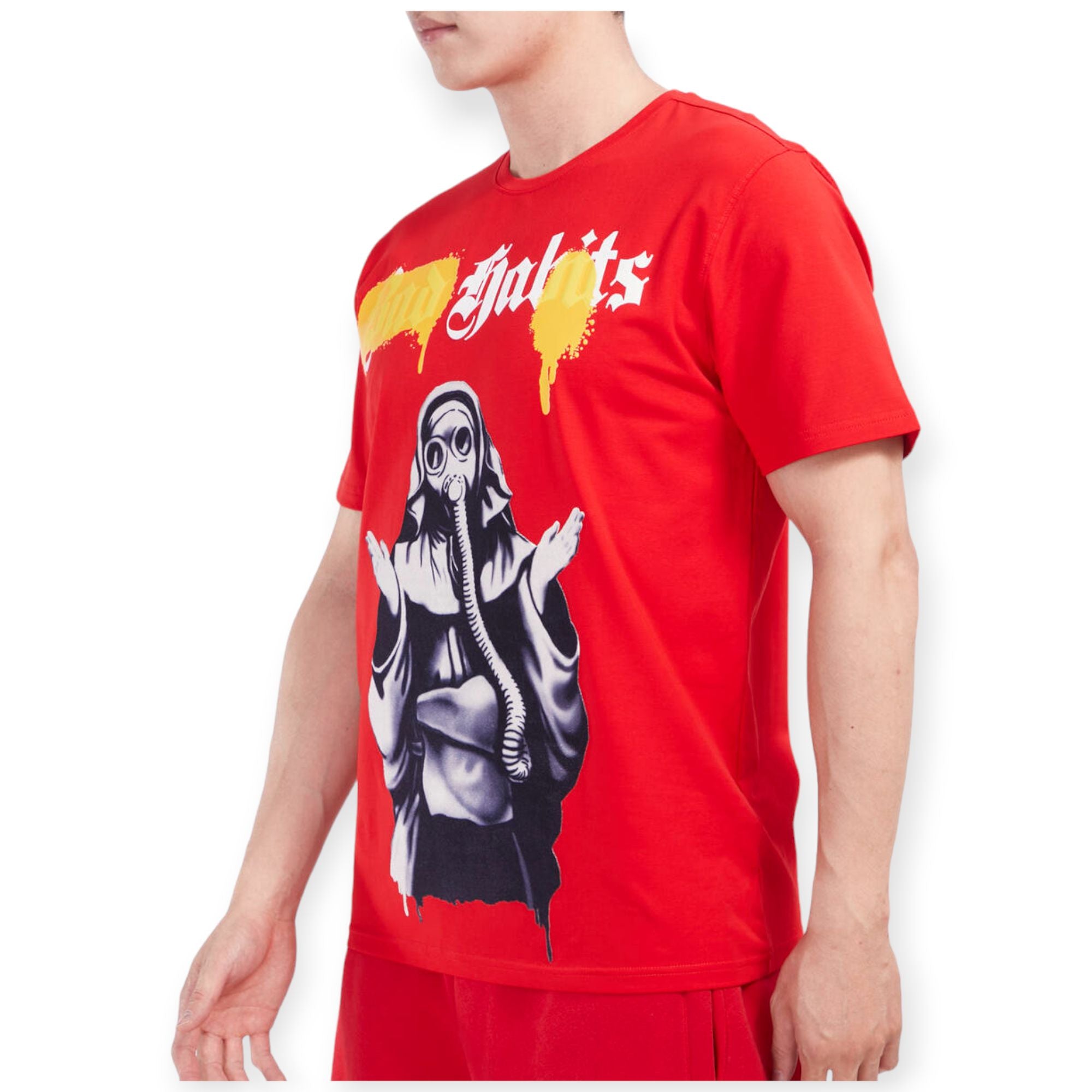 Roku Studio Men BAD HABITS NUN TEE (Red)-Nexus Clothing