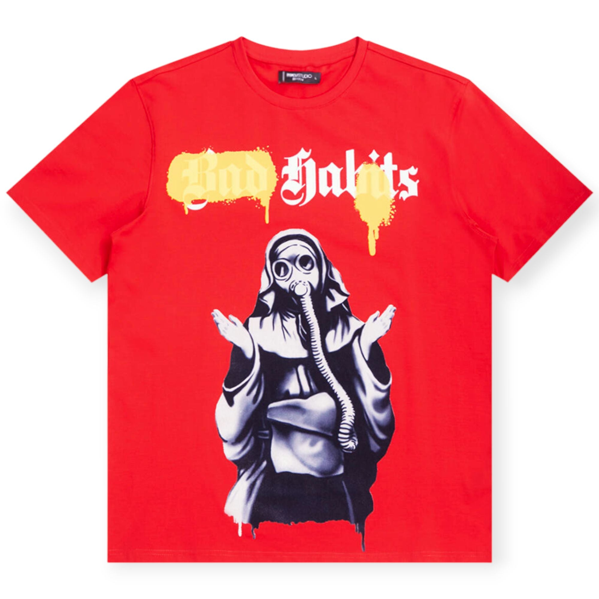 Roku Studio Men BAD HABITS NUN TEE (Red)-Red-XX-Large-Nexus Clothing