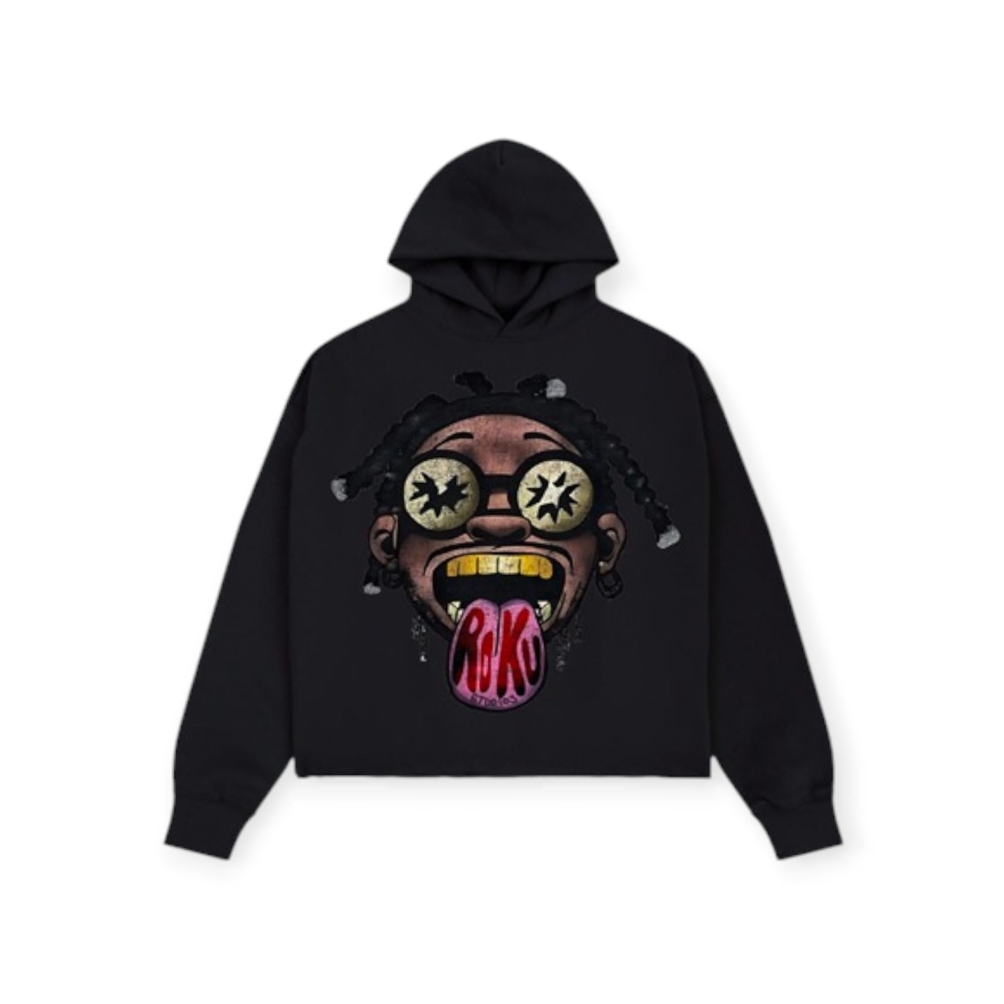 Roku Studio Men RK Men Jr High Cropped Drop Shoulder Hoodie VIP (Black