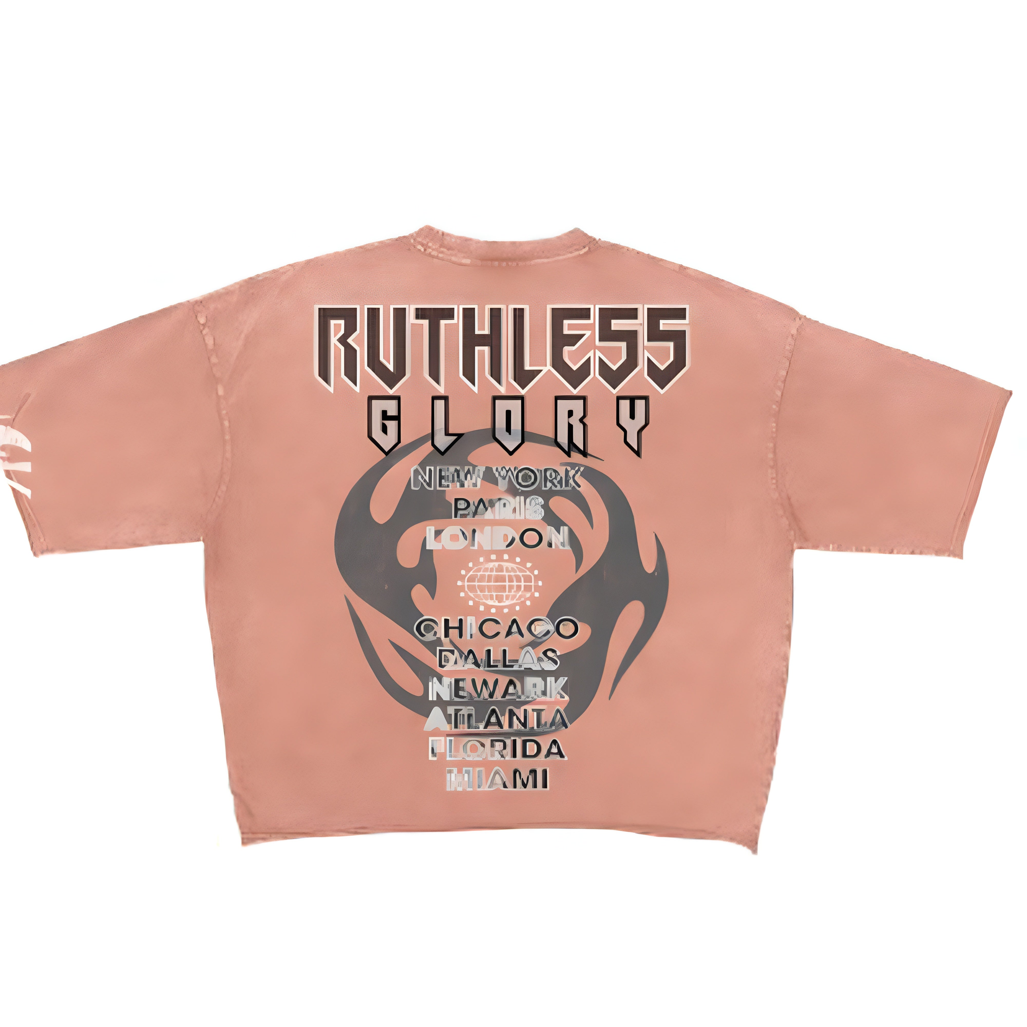 Roku Studio Men Ruthless Enzyme Washed Cropped Crew Tee (Washed Mauve)