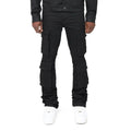 Smoke Rise Men Cargo Fashion Jean S25 Stacked37 (Jet Black)