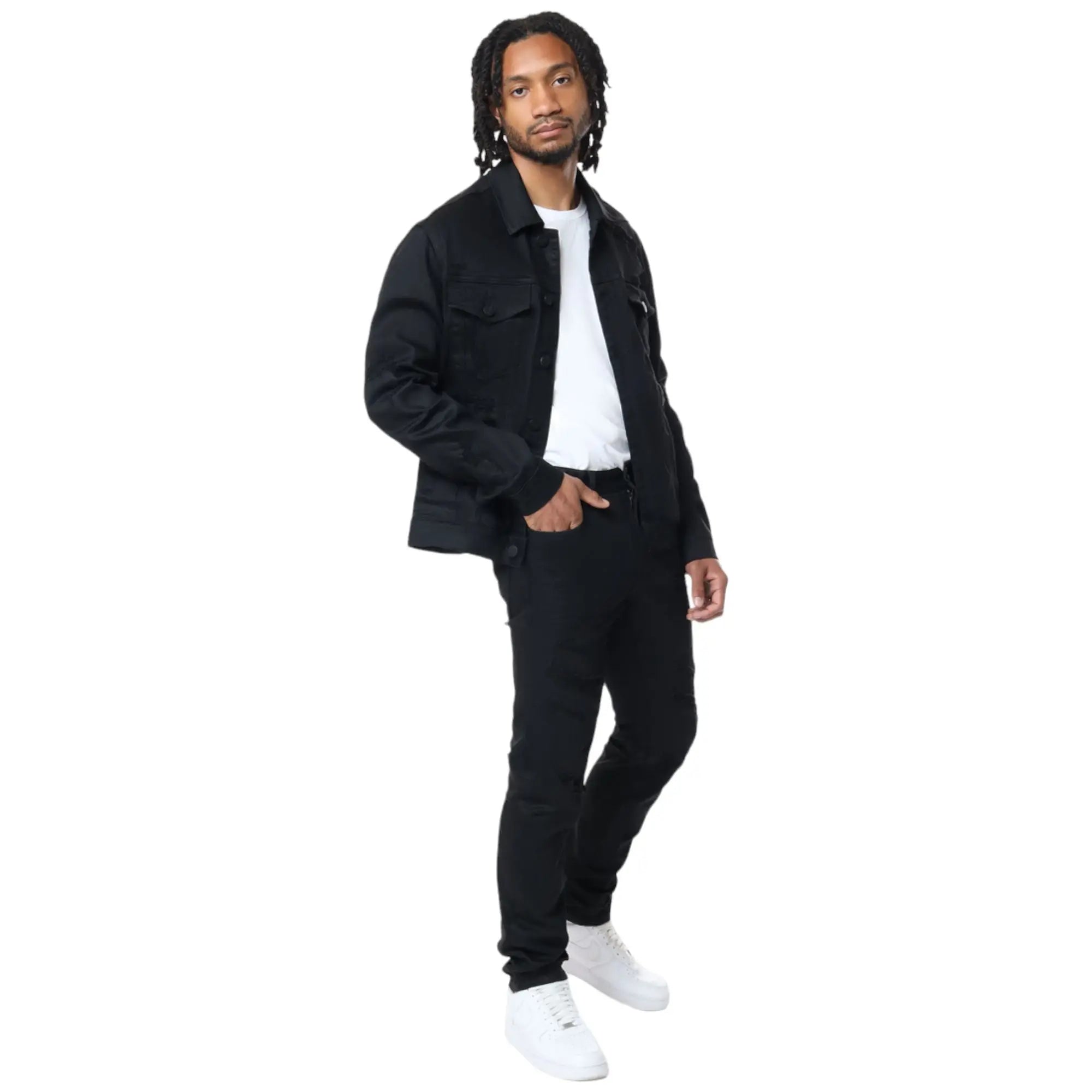 Smoke Rise Denim Jacket Men (Jet Black)