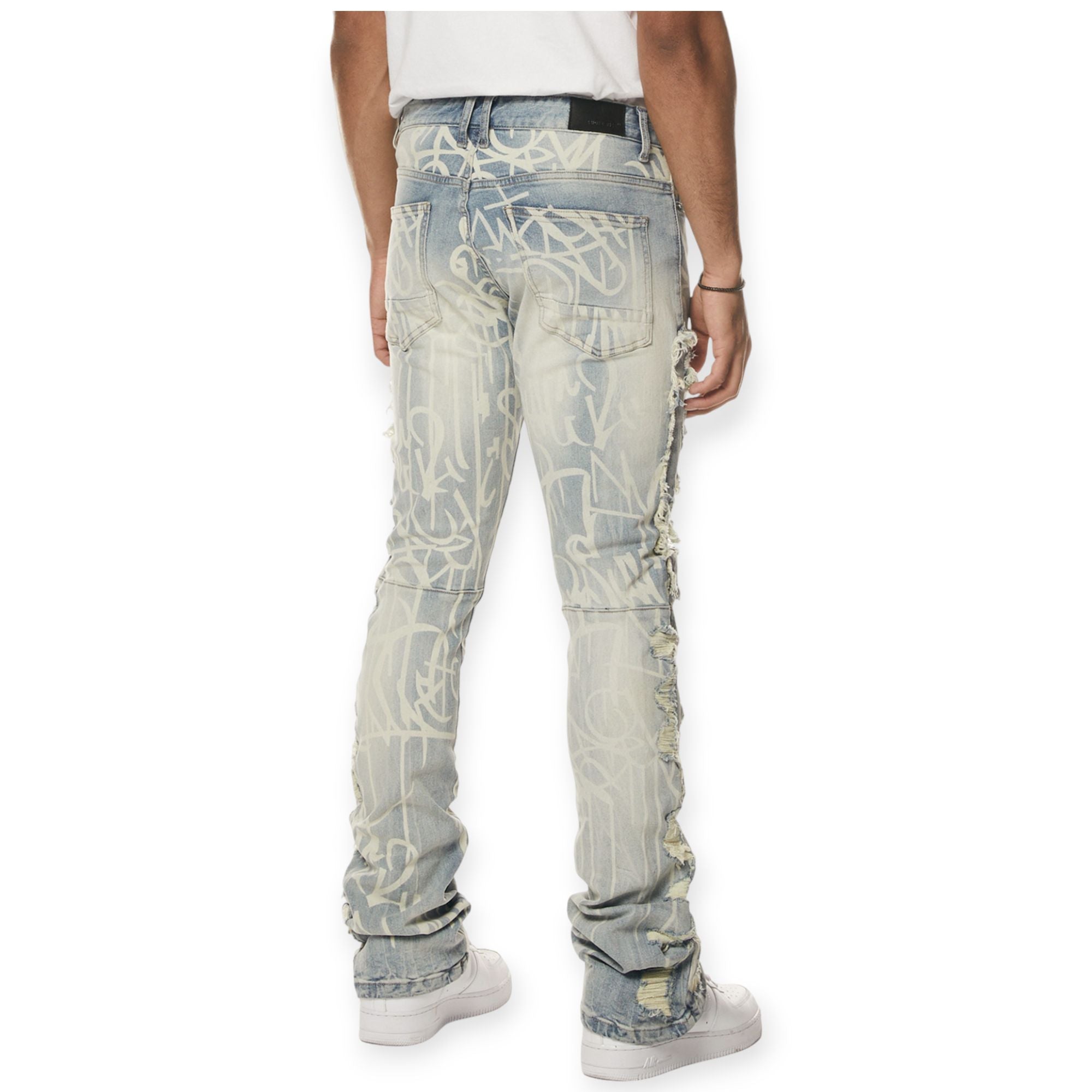 Smoke Rise Men Doodle Jeans (Nassau Blue)-Nexus Clothing