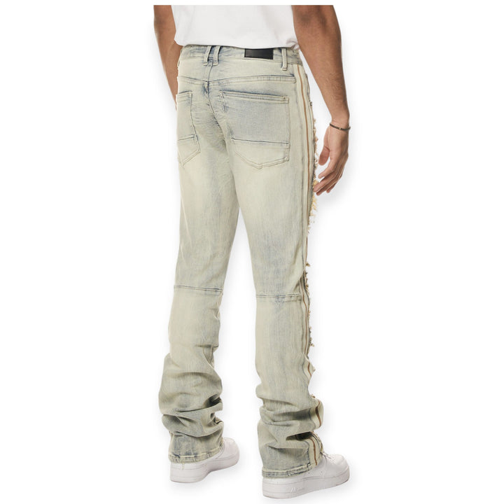 Smoke Rise Men Laser Striped Jeans (Maison Blue)-Nexus Clothing