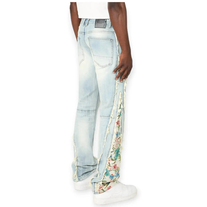 Smoke Rise Men Tapestry Embo Fashion Jean S25 Straight (Alder Blue)-Nexus Clothing