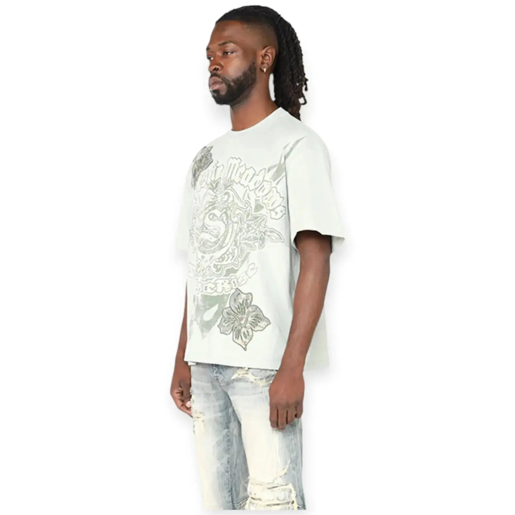 Smoke Rise Men Tapestry Heather Grey T-Shirt S25 Wide Crop (Mercury)