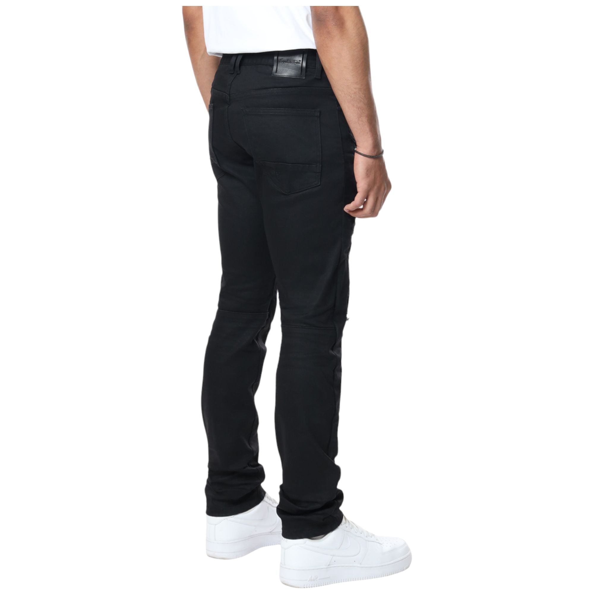 Smoke Rise Men Vintage Washed Jeans(Jet Black)-Nexus Clothing