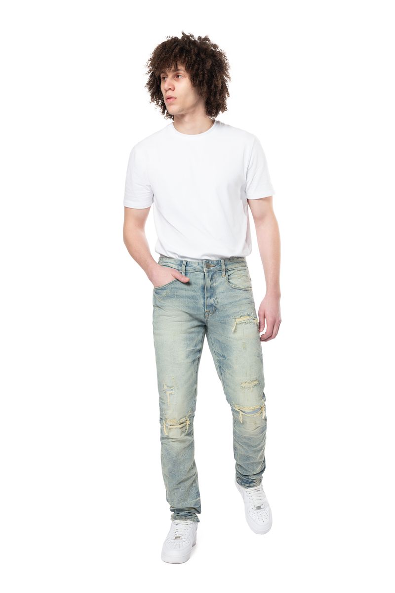 Smoke Rise Men Wave Effect Jeans (Mechanical Blue)-Nexus Clothing