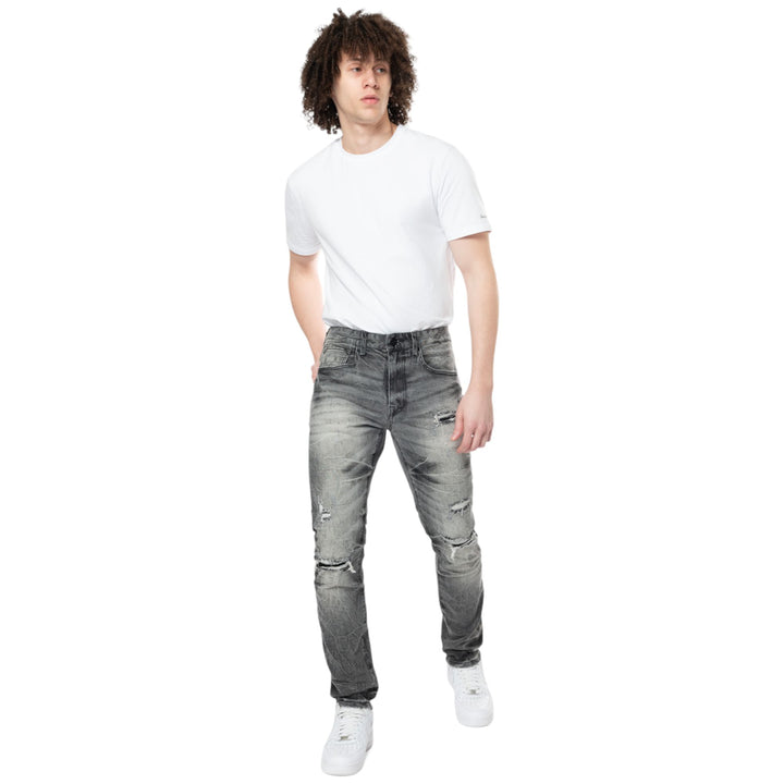 Smoke Rise Men Wave Effect Jeans(Eris Grey)-Nexus Clothing