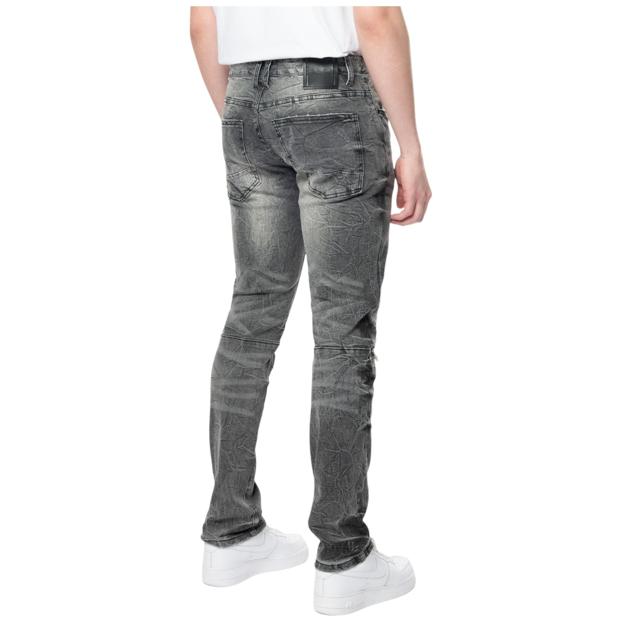 Smoke Rise Men Wave Effect Jeans(Eris Grey)-Nexus Clothing