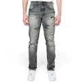 Smoke Rise Men Wave Effect Jeans(Eris Grey)