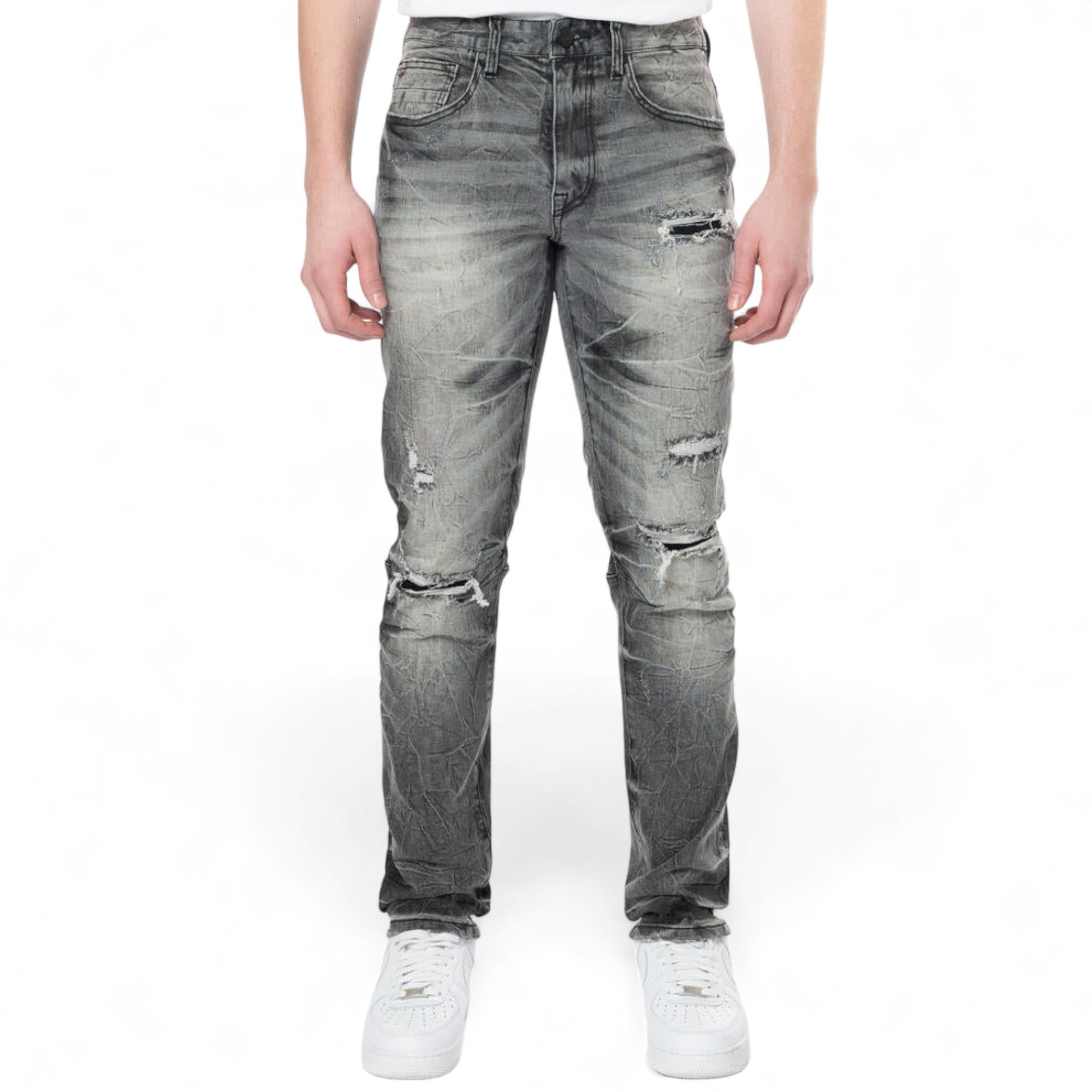 Smoke Rise Men Wave Effect Jeans(Eris Grey)-Eris Grey-36W X 32L-Nexus Clothing