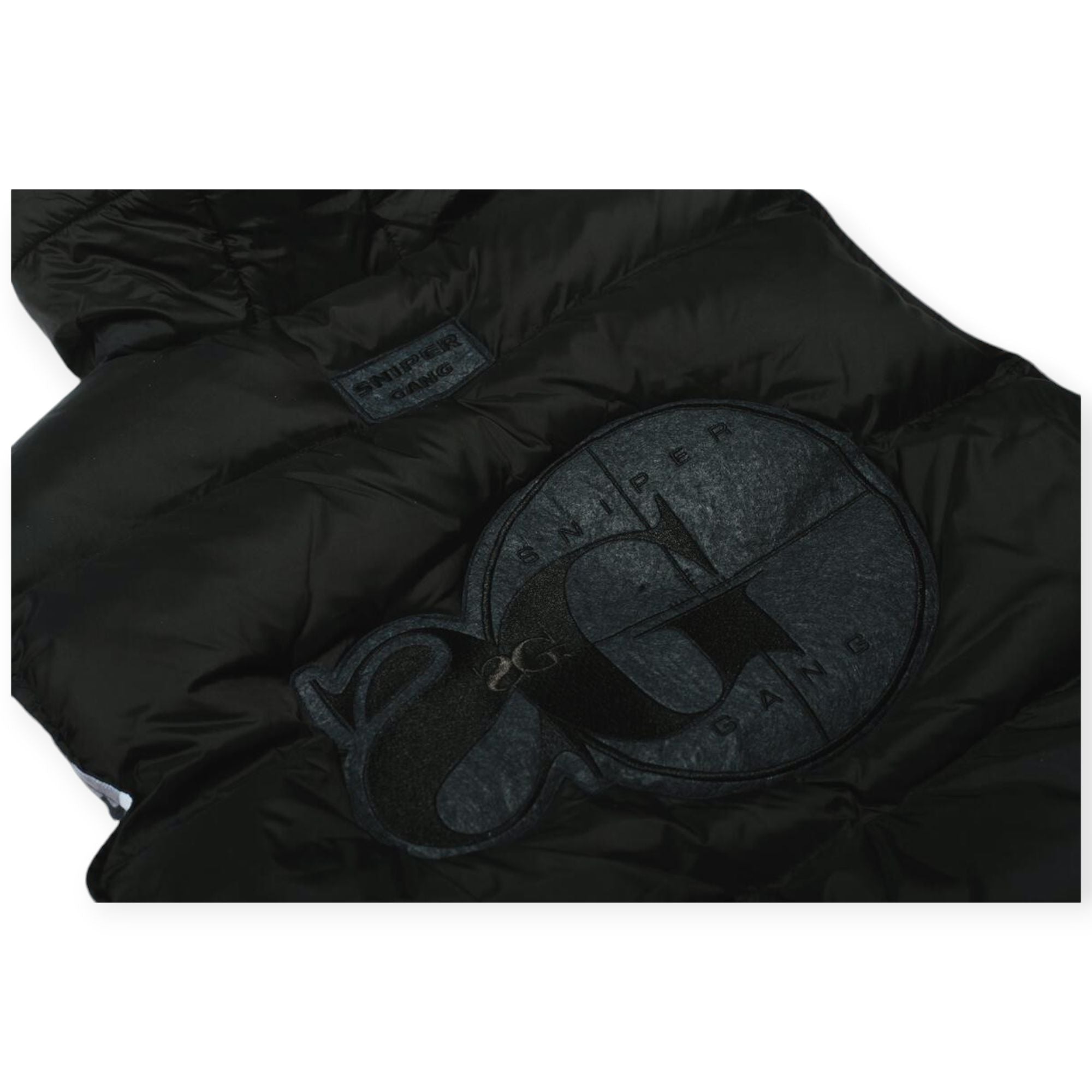 Sniper Gang Men SG Bubblevest (Black)-Nexus Clothing